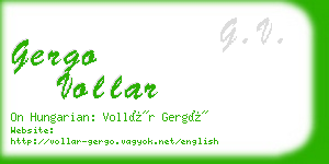 gergo vollar business card